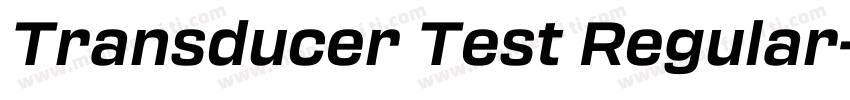 Transducer Test Regular字体转换